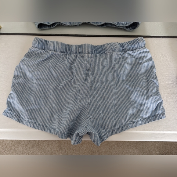 Blue and White Striped Shorts - Picture 2 of 2